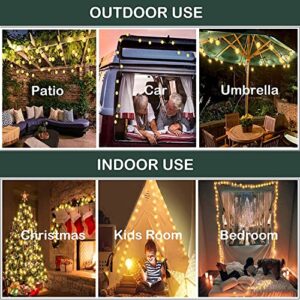 Globe String Lights, 14Ft/30 LED Fairy String Lights Starry, 8 Modes Outdoor Indoor Battery Operated Lights with Timer Christmas Decorations Lights for Patio Garden Bedroom Party Wedding Warm White