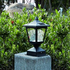 Chason Solar Post Lights Outdoor,Post Lantern with Mount Base,Waterproof Post Cap Light for Fence Deck, Garden,Landscape, 4×4 or 6×6 Posts (Pack of 2)