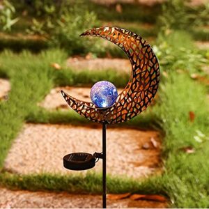 SHICHAO Solar Outdoor Waterproof Lights, Crescent-Shaped Appearance, Suitable for Garden Decoration, can Also be Given to Friends as a Landscape Decoration for Christmas Parties.