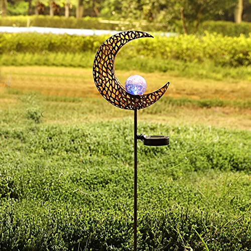 SHICHAO Solar Outdoor Waterproof Lights, Crescent-Shaped Appearance, Suitable for Garden Decoration, can Also be Given to Friends as a Landscape Decoration for Christmas Parties.