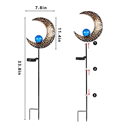 SHICHAO Solar Outdoor Waterproof Lights, Crescent-Shaped Appearance, Suitable for Garden Decoration, can Also be Given to Friends as a Landscape Decoration for Christmas Parties.