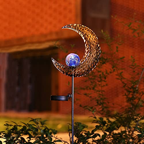 SHICHAO Solar Outdoor Waterproof Lights, Crescent-Shaped Appearance, Suitable for Garden Decoration, can Also be Given to Friends as a Landscape Decoration for Christmas Parties.