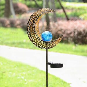 SHICHAO Solar Outdoor Waterproof Lights, Crescent-Shaped Appearance, Suitable for Garden Decoration, can Also be Given to Friends as a Landscape Decoration for Christmas Parties.
