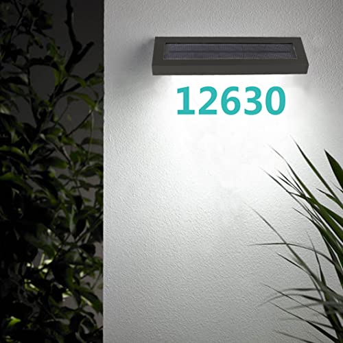 Solar Lights Outdoor for House Numbers - Black Aluminum Adjustable Angle Outdoor Solar Light for Address Sign Plate - Wall Light for Home,Garden,Patio and Yard