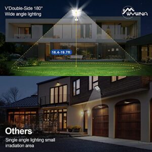 WYWNA 1000W Solar Street Lights Outdoor Waterproof Street Lights Solar Powered 100000LM Dusk to Dawn Remote Control Motion Sensor Solar Parking Lot Lights for Stadium/Garden Yard (2 Packs)