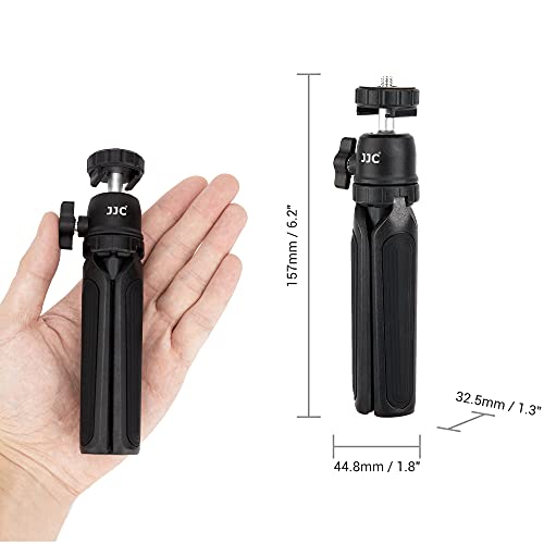 JJC 2 in 1 Extendable Mini Vlogging Tripod & Selfie Stick for Sony ZV-1F ZV-1 ZV-E1 RX100 VII A6000 A6100 A6300 A6400 A7C Canon EOS M50 M6 Mark II R7 R10 G7X Mark III II Panasonic G100 GX85 G9 & More