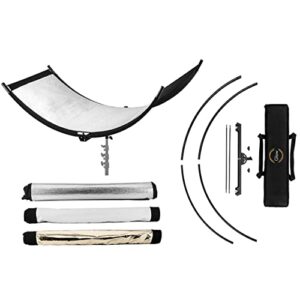 Glow ArcLight II Curved Light Reflector Kit, a Portable Photography Reflector for Studio, Photo, Video, Portrait with White Light Reflector, Gold Light Reflector, Silver White Reflector and Carry Bag