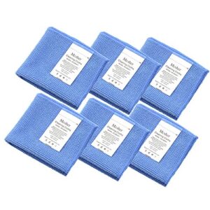 Microfiber Cleaning Cloths - 6 Pack, Blue, 6"x 7" Inch