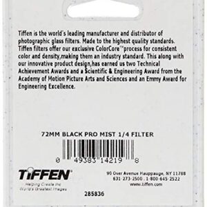 Tiffen 72BPM14 72mm Black Pro-Mist 1/4 Diffusion Camera Filter