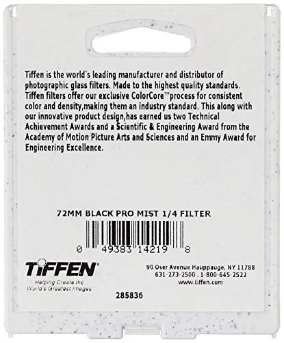 Tiffen 72BPM14 72mm Black Pro-Mist 1/4 Diffusion Camera Filter