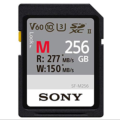 Sony M series SDXC UHS-II Card 256GB, V60, CL10, U3, Max R277MB/S, W150MB/S (SF-M256/T2)