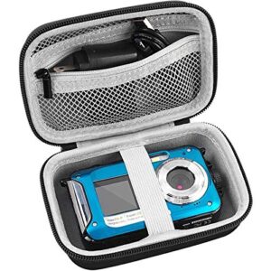 digital camera case compatible with yisence/ for abergbest 21 mega pixels 2.7″ lcd rechargeable hd/ for canon powershot elph 180 190/ for sony dscw800 dscw830 digital camera with sd card and cable