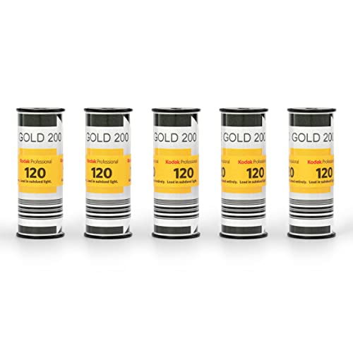 Kodak Professional Gold 200 Color Negative Film (120 Roll Film, 5-Pack)