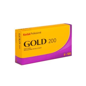 Kodak Professional Gold 200 Color Negative Film (120 Roll Film, 5-Pack)