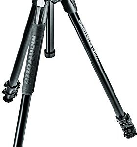 Manfrotto 290 Xtra Aluminum 3-Section Tripod Kit with 3-Way Head (MK290XTA3-3WUS) , Black