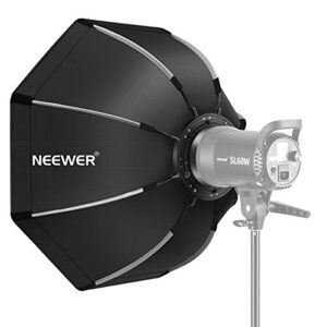 neewer 35.4”/90cm octagonal softbox quick release, with bowens mount, carrying bag compatible with neewer cb60 cb100 cb150 vision 4 s101-300w/400w and other bowens mount light -sf-rpbo36