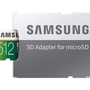 SAMSUNG EVO Select Micro SD Memory Card with Adapter, 512GB microSDXC UHS-I U3 100MB/s Full HD & 4K UHD for Photos, Videos, Music Storage, MB-ME512HA