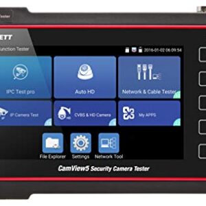 Triplett 8150 CamView IP Pro 5 CCTV Security Camera Tester with 5" Touchscreen - 4K / 1080P IP, Analog, TVI, CVI, AHD