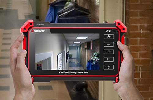 Triplett 8150 CamView IP Pro 5 CCTV Security Camera Tester with 5" Touchscreen - 4K / 1080P IP, Analog, TVI, CVI, AHD