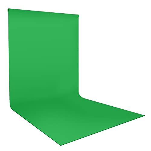 LS Photography 10 x 20 feet Green Photography Screen for Chromakey, Backdrop Muslin Background, Premium Higher Density Fabric Than Market Standard, Soft Texture Seamless, Video Streaming, LNAPL20G