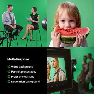 LS Photography 10 x 20 feet Green Photography Screen for Chromakey, Backdrop Muslin Background, Premium Higher Density Fabric Than Market Standard, Soft Texture Seamless, Video Streaming, LNAPL20G