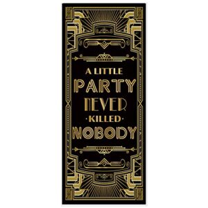 musykrafties Roaring 20s A Little Party Never Killed Nobody Door Cover Art Deco Jazz Party 72x30inch