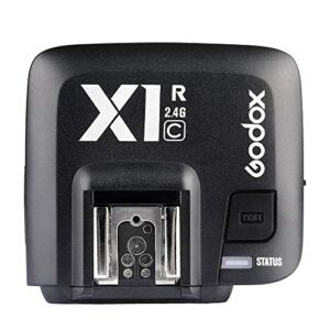 godox x1r-c e-ttl 1/8000s wireless remote flash receiver shutter release compatible with canon eos cameras godox v1 tt350n ad200 ad200pro flash