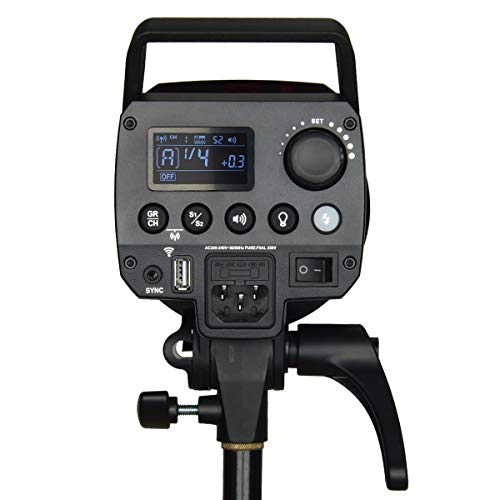 Godox MS300 Compact Studio Flash 300W 2.4G Wireless Monolight with 150W Modeling Lamp,Outstanding Power Output Stability,Anti-Preflash,Bowens Mount,5600±200K CCT,0.1～1.8S Recycle Time