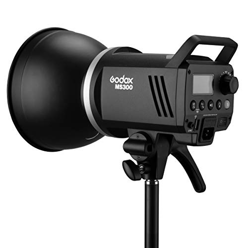 Godox MS300 Compact Studio Flash 300W 2.4G Wireless Monolight with 150W Modeling Lamp,Outstanding Power Output Stability,Anti-Preflash,Bowens Mount,5600±200K CCT,0.1～1.8S Recycle Time