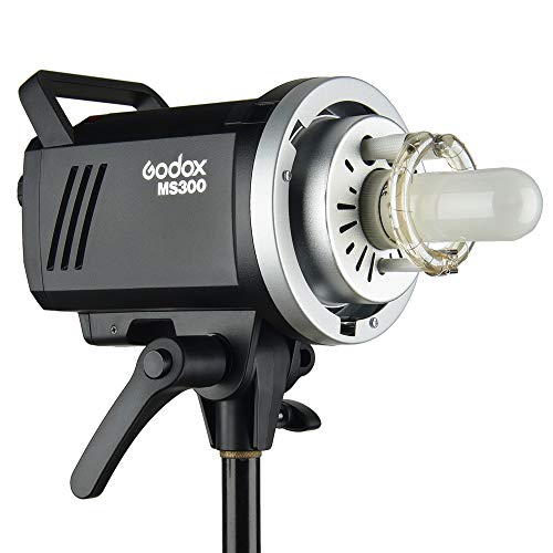 Godox MS300 Compact Studio Flash 300W 2.4G Wireless Monolight with 150W Modeling Lamp,Outstanding Power Output Stability,Anti-Preflash,Bowens Mount,5600±200K CCT,0.1～1.8S Recycle Time