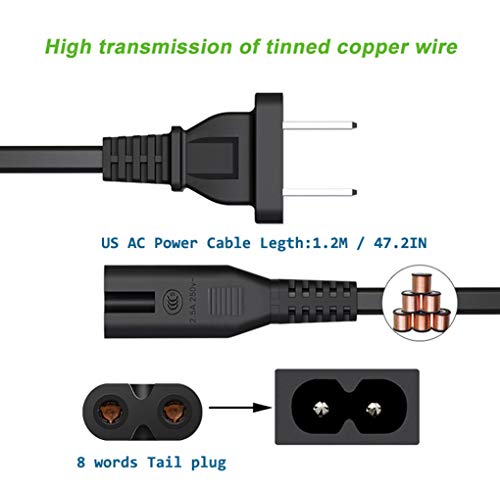 TKDY AC-L100 for Sony Handycam Camcorder Charger, ACL100 Power Adapter Supply Cord for DCR TRV128 TRV103 TRV130 TRV150, CCD-TRV108 TRV308 Replace AC-L10A L10B L15A L15B L100A L100B L100C.