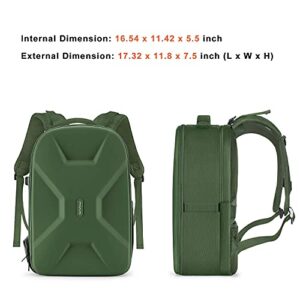 MOSISO Camera Backpack, DSLR/SLR/Mirrorless Photography Camera Bag 15-16 inch Waterproof Hardshell Case with Tripod Holder&Laptop Compartment Compatible with Canon/Nikon/Sony, Army Green