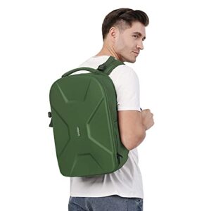 MOSISO Camera Backpack, DSLR/SLR/Mirrorless Photography Camera Bag 15-16 inch Waterproof Hardshell Case with Tripod Holder&Laptop Compartment Compatible with Canon/Nikon/Sony, Army Green