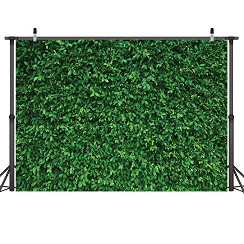 LYWYGG 8x6FT Green Leaves Photography Backdrops Mmicrofiber Nature Backdrop Birthday Background for Birthday Party Seamless Photo Booth Prop Backdrop CP-87-0806