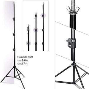 LimoStudio (Heavy Duty) 10 ft. Wide x 9.6 fit. Tall Backdrop Stands, High Stability with Thicker Pole Diameter, Adjustable Width & Length, Background Support System Kit with Accessories, AGG1114