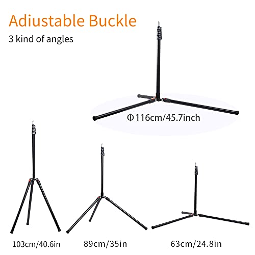 K&F Concept 86.6 inch/7.2ft Aluminium Photography Video Tripod Light Stand for Reflectors, Softboxes, Flash, Strobe Lights, Umbrellas, Compact Lightweight Travel Lighting Stands with Carry Case