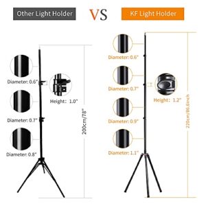 K&F Concept 86.6 inch/7.2ft Aluminium Photography Video Tripod Light Stand for Reflectors, Softboxes, Flash, Strobe Lights, Umbrellas, Compact Lightweight Travel Lighting Stands with Carry Case