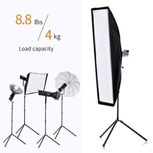 K&F Concept 86.6 inch/7.2ft Aluminium Photography Video Tripod Light Stand for Reflectors, Softboxes, Flash, Strobe Lights, Umbrellas, Compact Lightweight Travel Lighting Stands with Carry Case