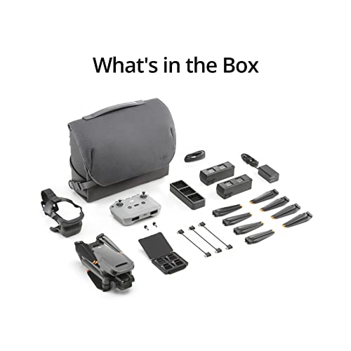 DJI Mavic 3 Fly More Combo, Drone with 4/3 CMOS Hasselblad Camera, 5.1K Video, Omnidirectional Obstacle Sensing, 46 Mins Flight, Advanced Auto Return, with DJI RC-N1, Two Extra Batteries, Gray