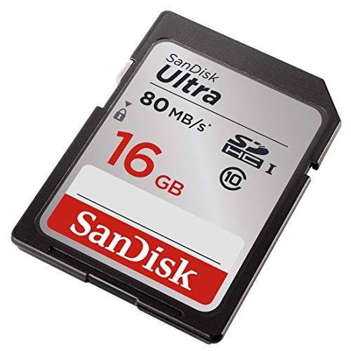 SanDisk Ultra 16GB Class 10 SDHC UHS-I Memory Card up to 80MB/s (SDSDUNC-016G-GN6IN)