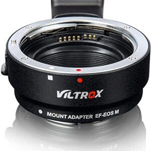 EF-EOS M Lens Adapter Auto-Focus Lens Converter Ring Compatible for Canon EF/EF-S Lens and Canon EOS-M (EF-M Mount) Camera EOS M M2 M3 M5 M6 M10 M50 M100