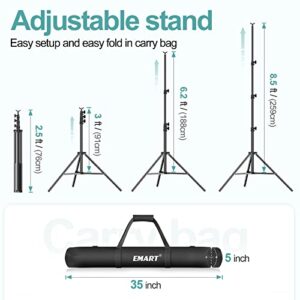 EMART 8.5 x 10 ft Photo Backdrop Stand, Adjustable Photography Muslin Background Support System Stand for Photo Video Studio