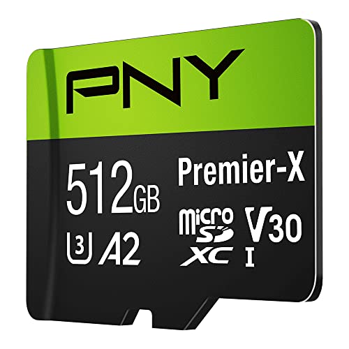 PNY 512GB Premier-X Class 10 U3 V30 microSDXC Flash Memory Card