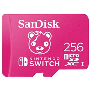 sandisk 256gb microsdxc card licensed for nintendo switch, fortnite edition – sdsqxao-256g-gn6zg
