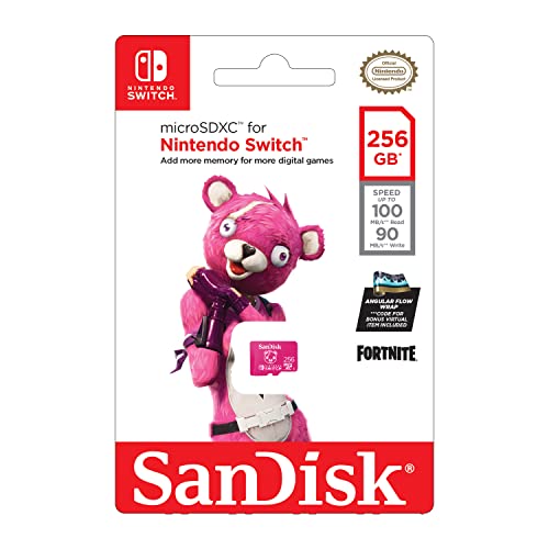 SanDisk 256GB microSDXC Card Licensed for Nintendo Switch, Fortnite Edition - SDSQXAO-256G-GN6ZG