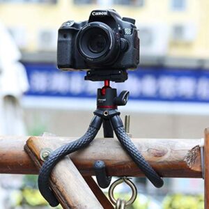 ULANZI Camera Tripod, Mini Flexible Tripod Stand with Hidden Phone Holder w Cold Shoe Mount, 1/4'' Screw for Magic Arm, Universal for iPhone 13 12 Pro Max XS Max X 8 Samsung Canon Nikon Sony Cameras