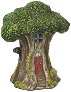 touch of nature 55614 fairy garden led tree house, 6″