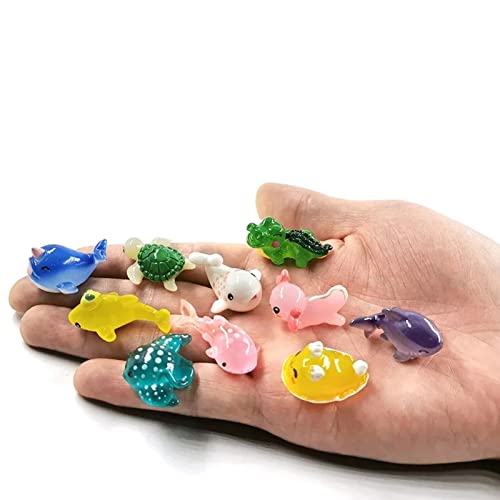 FUNSHOWCASE Miniature Sea Figurines 1:12 1inch Charm 18-Count Epoxy Art UV Resin Inlay Diorama Aquarium Terrarium Fairy Garden