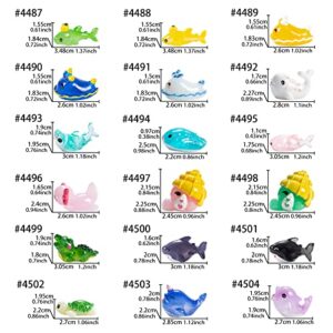 FUNSHOWCASE Miniature Sea Figurines 1:12 1inch Charm 18-Count Epoxy Art UV Resin Inlay Diorama Aquarium Terrarium Fairy Garden