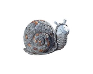 roman garden – pebble snail statue, 5.75h, pudgy pals collection, resin and stone, decorative, garden gift, home outdoor decor, durable, long lasting